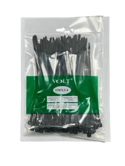 VOLT  Cable Tie (1020mm x 9.0 mm) Pack of 100, Nylon Zip Ties, Self Locking Mechanism, Black/ White